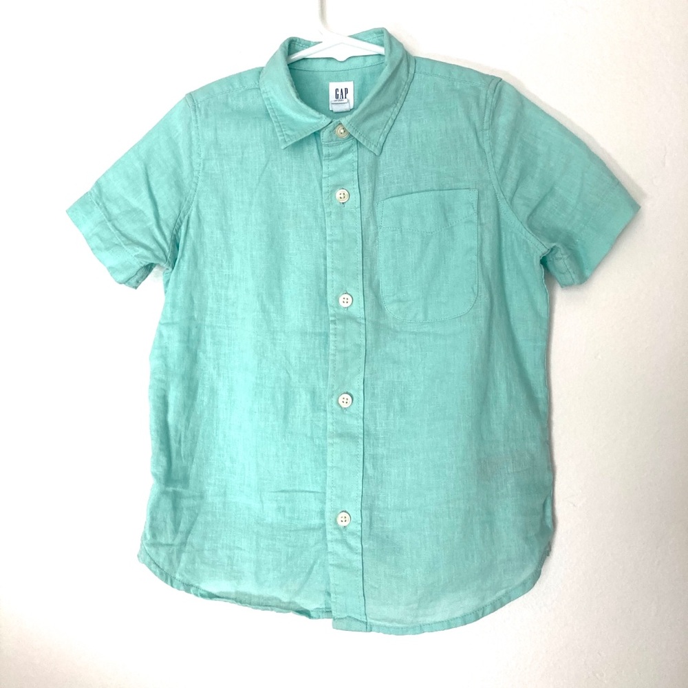 GAP Linen Short Sleeve Button Up